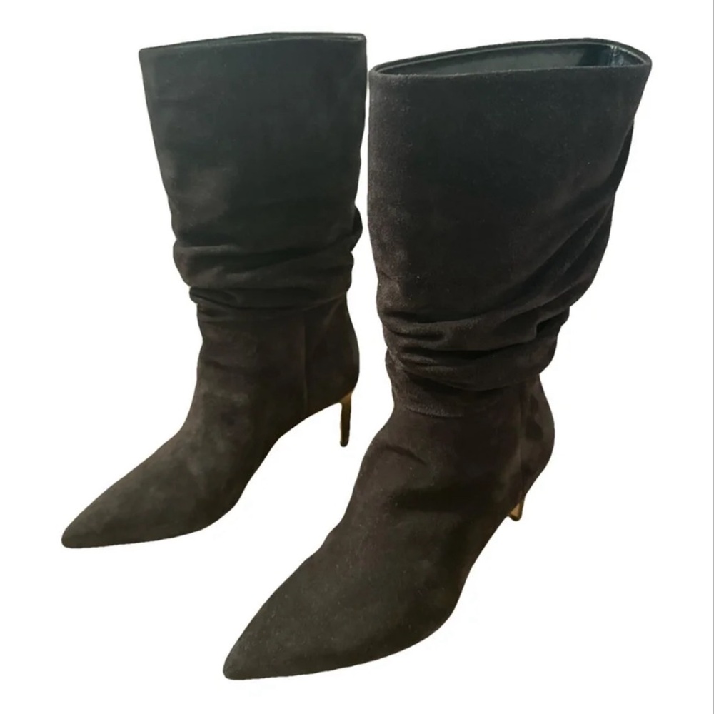 PARIS TEXAS Stovali Black Suede Slouchy Boot. IT 37.5.